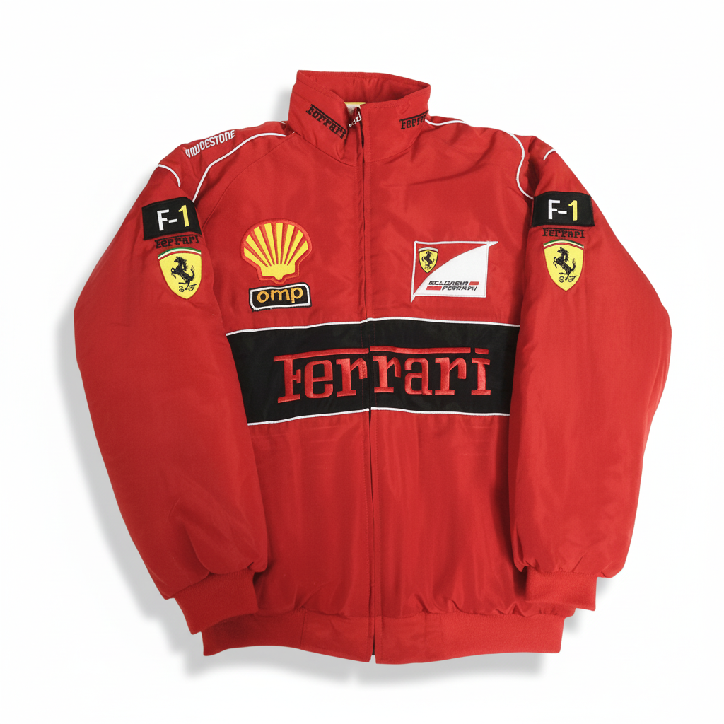 High Quality Ferrari F1 Embroidered Jacket Racing Team Jackets Locomotive Coat for Men Women For Ferrari 458 488 599 612 FF F12