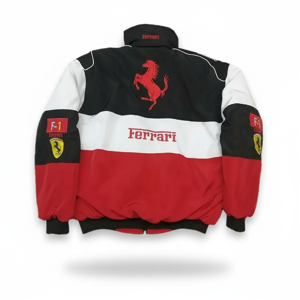 High Quality Ferrari F1 Embroidered Jacket Racing Team Jackets Locomotive Coat for Men Women For Ferrari 458 488 599 612 FF F12