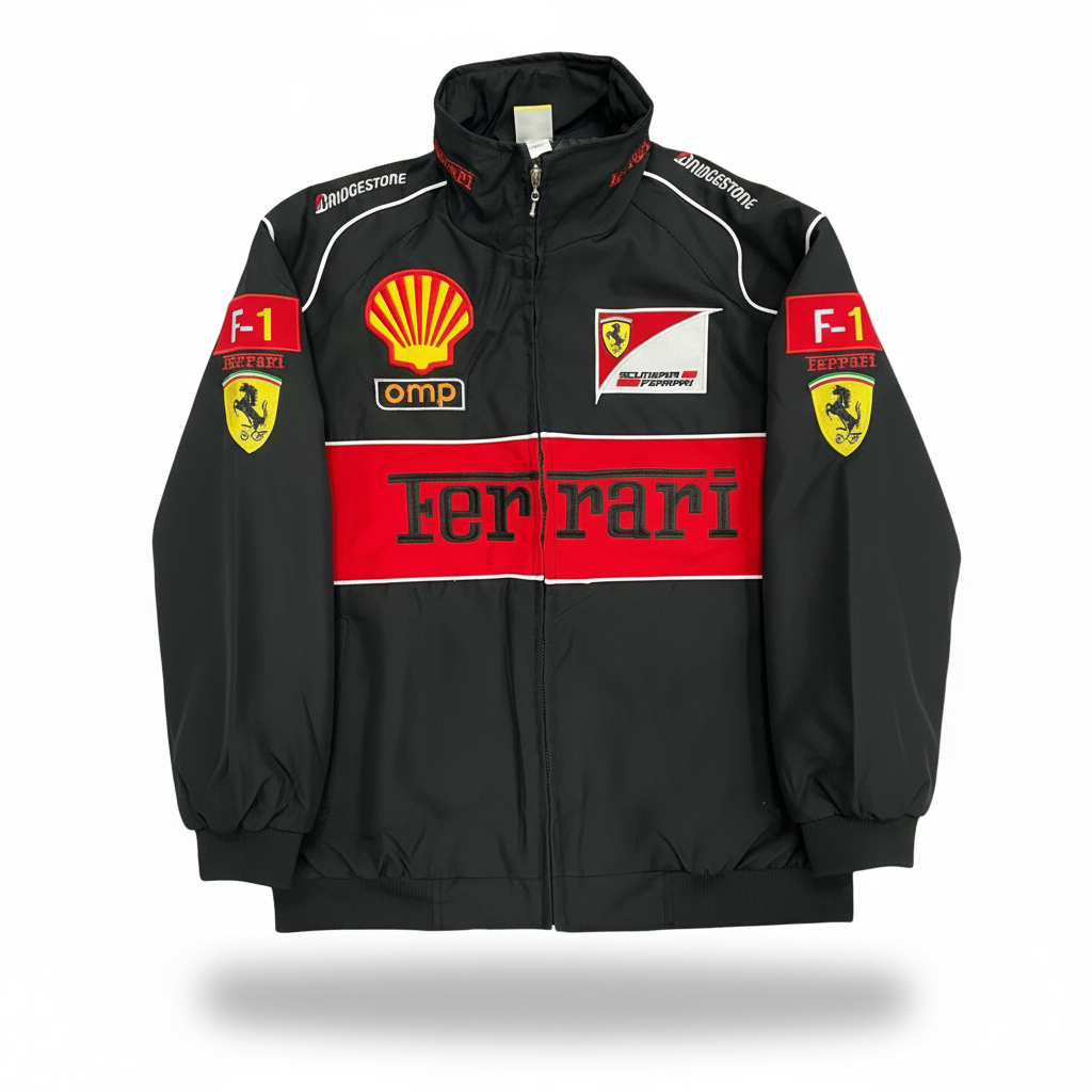 High Quality Ferrari F1 Embroidered Jacket Racing Team Jackets Locomotive Coat for Men Women For Ferrari 458 488 599 612 FF F12